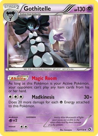 Gothitelle Legendary Treasures Pokemon card