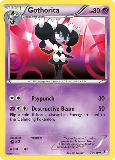 Gothorita Boundaries Crossed Pokemon card