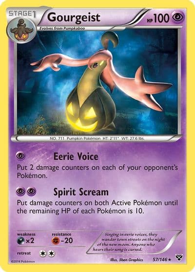 Gourgeist XY Base Set Pokemon card