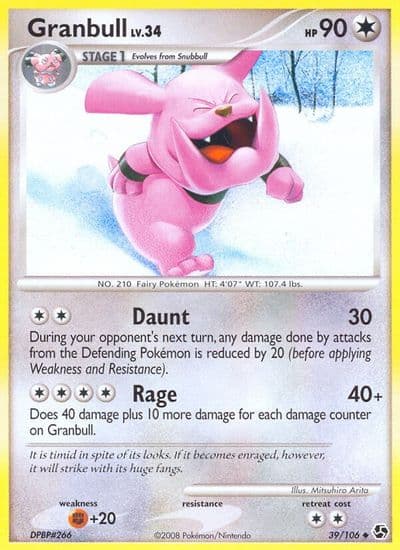 Granbull Great Encounters Pokemon card