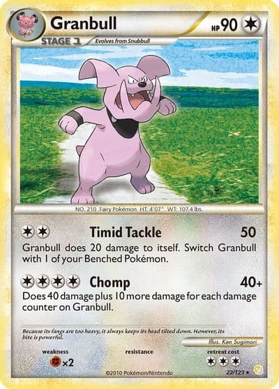 Granbull HeartGold SoulSilver Pokemon card