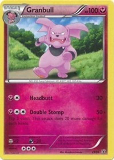 Granbull Kalos Starter Set Pokemon card