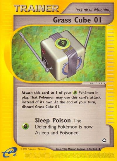 Grass Cube 01 Aquapolis Pokemon card