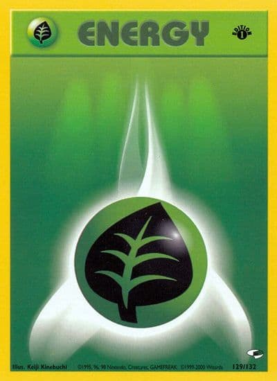 Grass Energy Gym Heroes Pokemon card