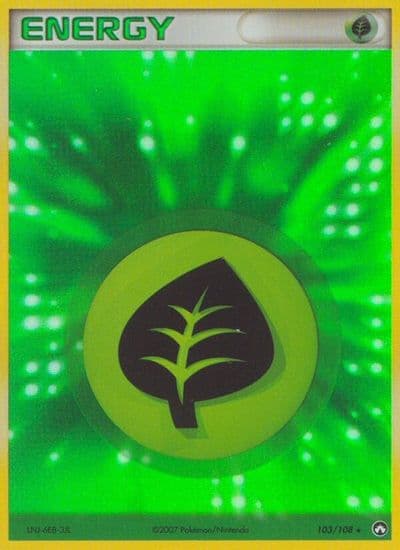 Grass Energy Power Keepers Pokemon card