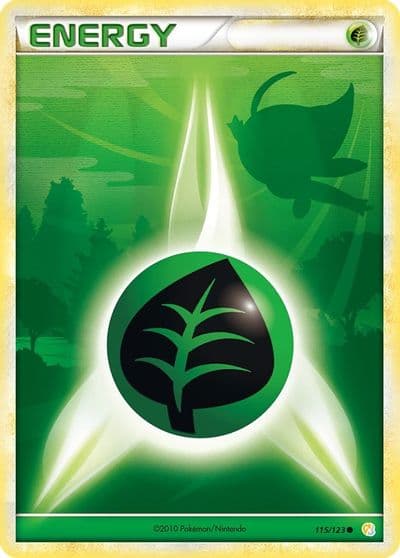Grass Energy HeartGold SoulSilver Pokemon card