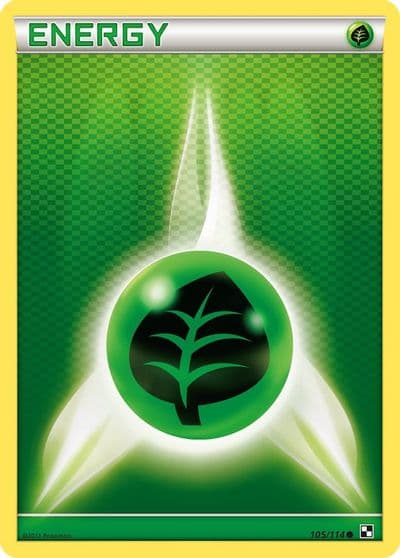 Grass Energy Black and White Pokemon card