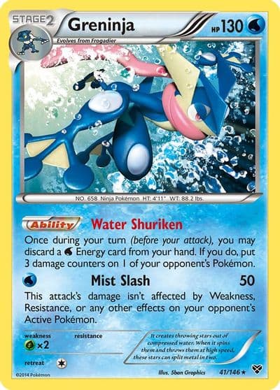 Greninja XY Base Set Pokemon card