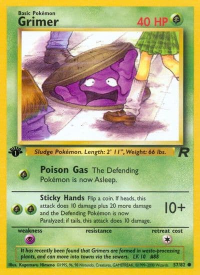 Grimer Team Rocket Pokemon card