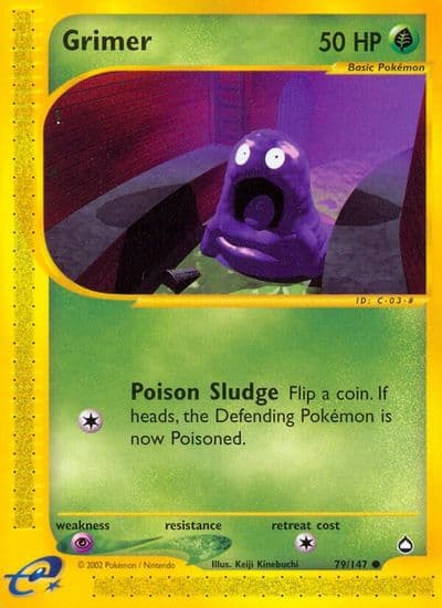 Grimer Aquapolis Pokemon card