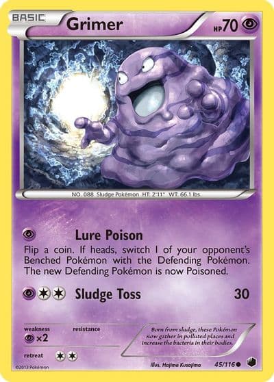 Grimer Plasma Freeze Pokemon card
