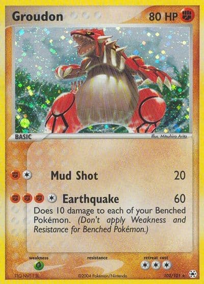 Groudon Hidden Legends Pokemon card