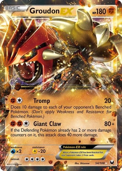 Groudon EX Dark Explorers Pokemon card