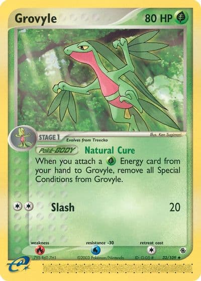 Grovyle Ruby and Sapphire Pokemon card
