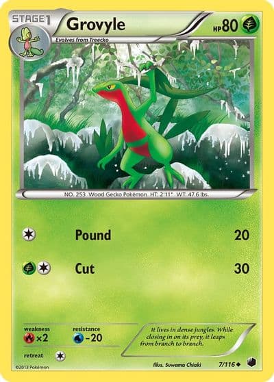 Grovyle Plasma Freeze Pokemon card