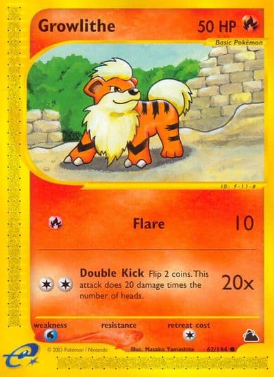 Growlithe Skyridge Pokemon card