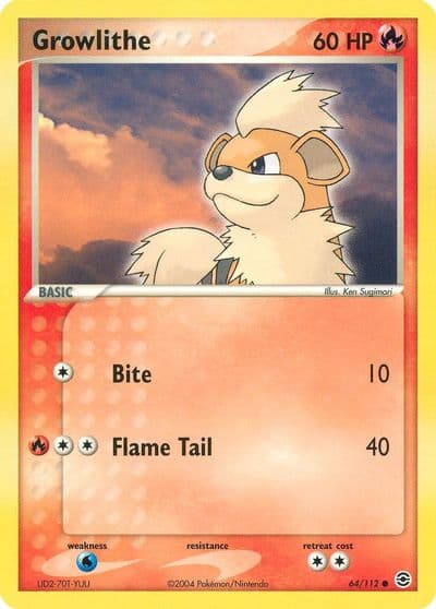 Growlithe FireRed & LeafGreen Pokemon card