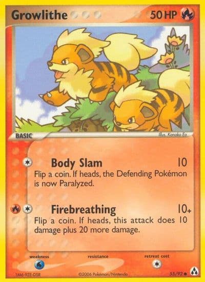 Growlithe Legend Maker Pokemon card