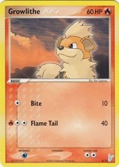 Growlithe EX Trainer Kit 2: Plusle & Minun Pokemon card
