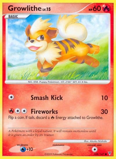 Growlithe Supreme Victors Pokemon card