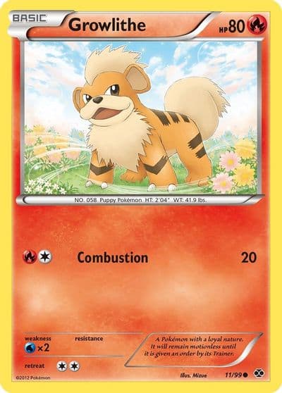 Growlithe (11) Next Destinies Pokemon card