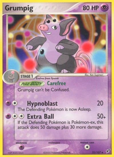 Grumpig Deoxys Pokemon card