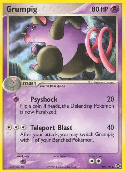 Grumpig Emerald Pokemon card