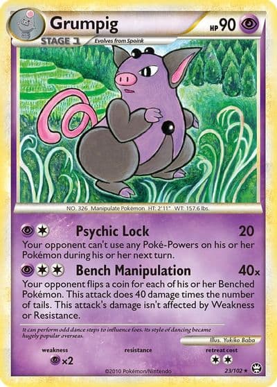 Grumpig Triumphant Pokemon card
