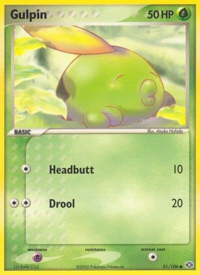 Gulpin Emerald Pokemon card