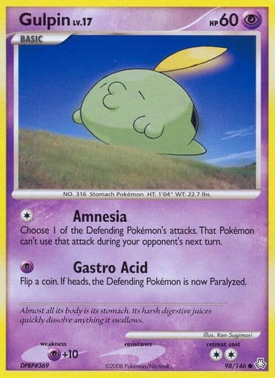 Gulpin Legends Awakened Pokemon card