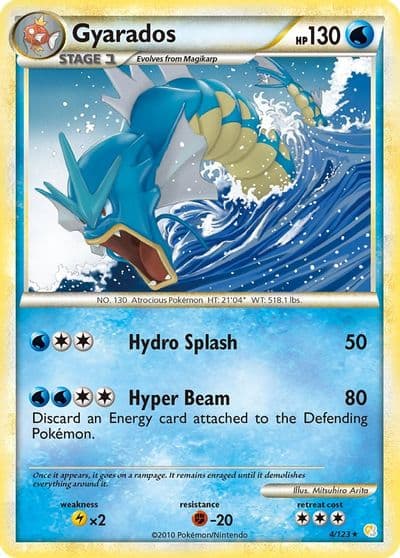 Gyarados HeartGold SoulSilver Pokemon card
