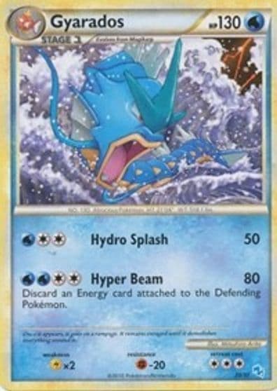 Gyarados (#20 Non-Holo) HGSS Trainer Kit: Gyarados & Raichu Pokemon card