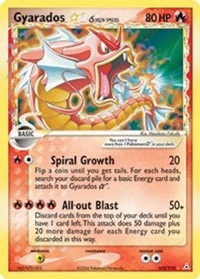 Gyarados Star (Delta Species) Holon Phantoms Pokemon card