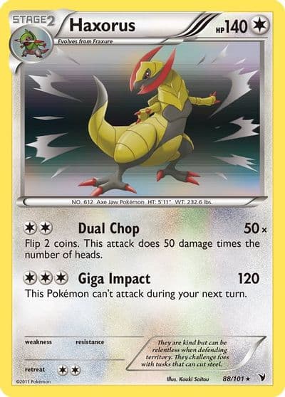 Haxorus Noble Victories Pokemon card