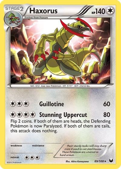 Haxorus Dark Explorers Pokemon card