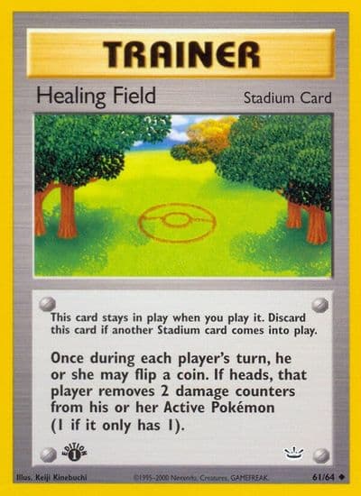 Healing Field Neo Revelation Pokemon card