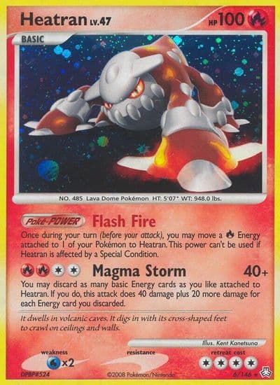 Heatran (6) Legends Awakened Pokemon card