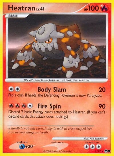 Heatran POP Series 8 Pokemon card