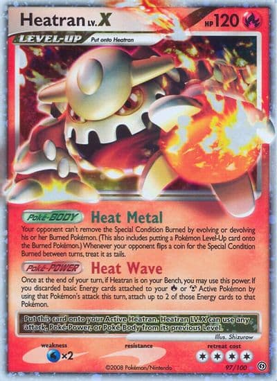 Heatran LV.X Stormfront Pokemon card