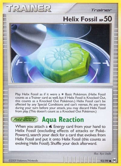 Helix Fossil Arceus Pokemon card