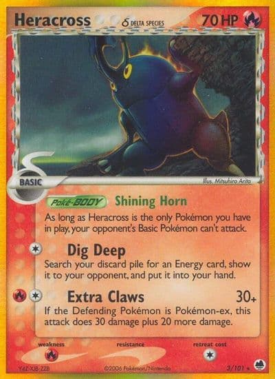 Heracross (Delta Species) Dragon Frontiers Pokemon card