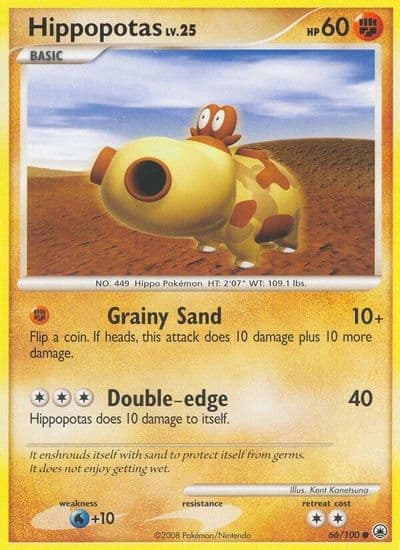 Hippopotas Majestic Dawn Pokemon card