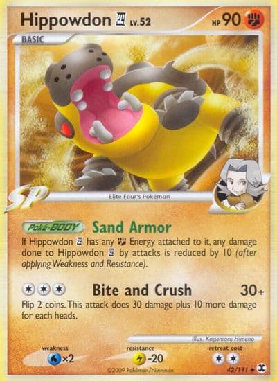 Hippowdon E4 Rising Rivals Pokemon card
