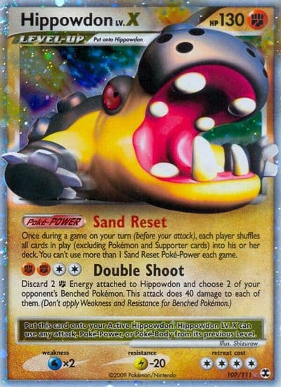 Hippowdon Lv.X Rising Rivals Pokemon card