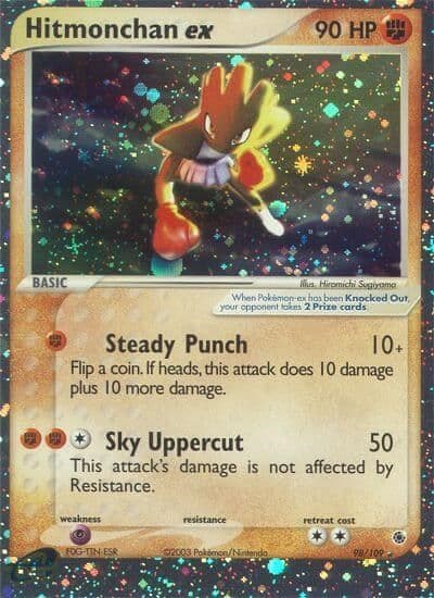 Hitmonchan ex Ruby and Sapphire Pokemon card
