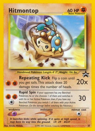 Hitmontop WoTC Promo Pokemon card