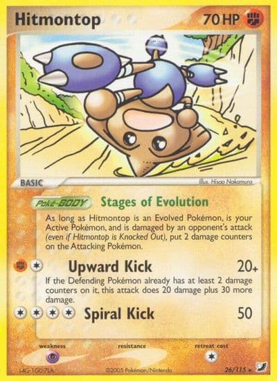 Hitmontop Unseen Forces Pokemon card