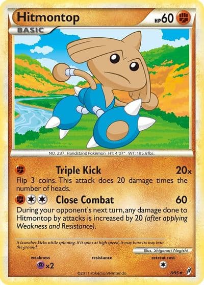Hitmontop Call of Legends Pokemon card