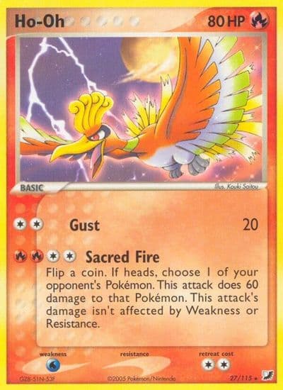 Ho-Oh Unseen Forces Pokemon card