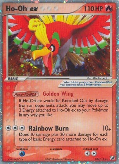 Ho-Oh ex Unseen Forces Pokemon card